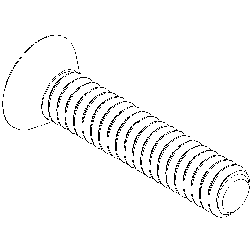 M4x20 Countersunk screw with cross recess