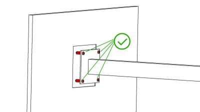dh8-15 VESA Abstandsbolzen Set