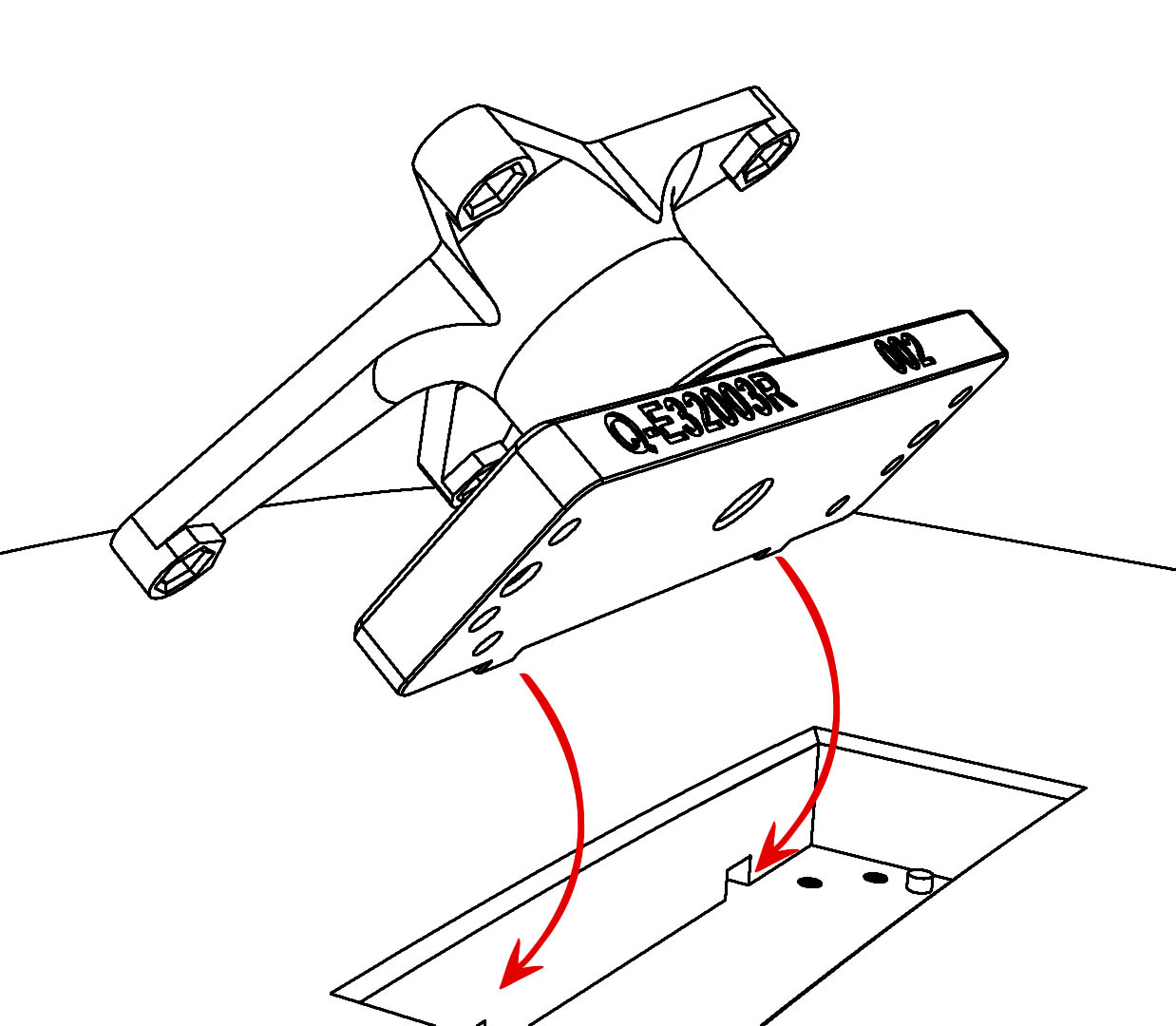 Q-E32003R VESA Adapter
